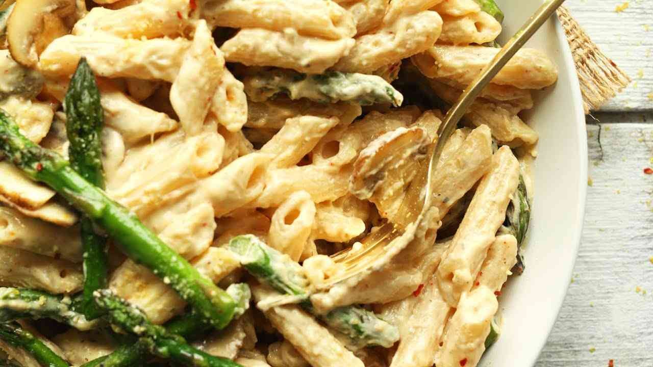 Asparagus Mushroom Red Pepper Pasta - Pasta